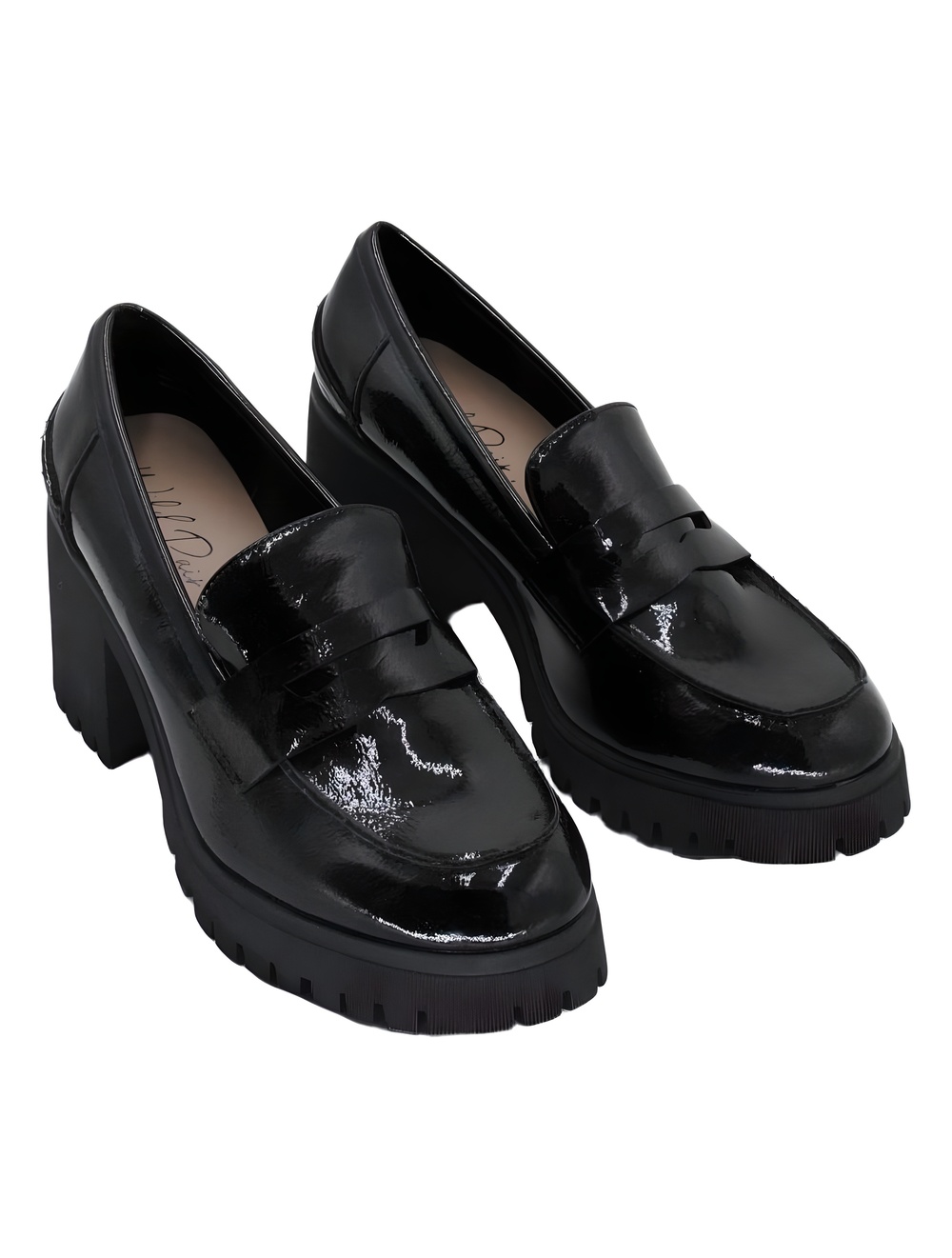 Wild Pair Presscott Black Patent Round Toe Platform Size 8.5M